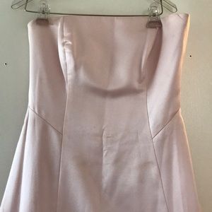 Blush A-Line Bridesmaid Dress. Shawl included